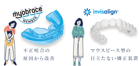 不正咬合の原因から改善、マウスピース型の目立たない矯正装置
